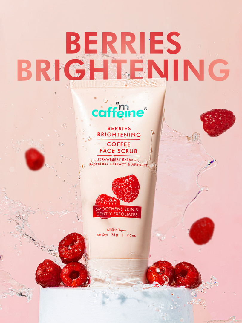 Makeup-accessories-Beauty products MCaffeine Berries Brightening Coffee Face Scrub With Apricot - 75 g